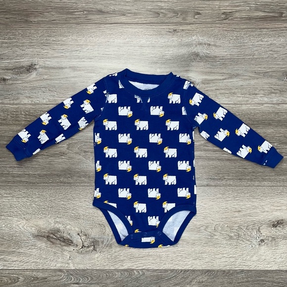 Carter’s Holiday Polar Bear Long Sleeve Bodysuit Onesie 24 Months - Picture 8 of 10